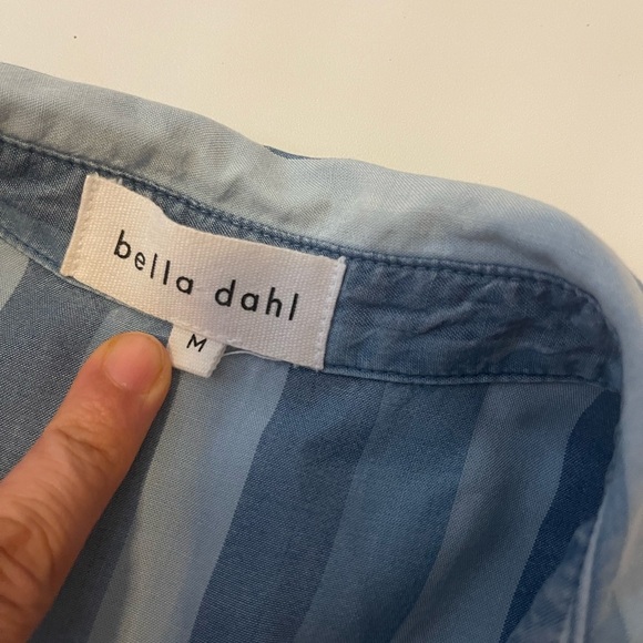 Bella Dahl striped tencel shirt size M - Picture 4 of 5